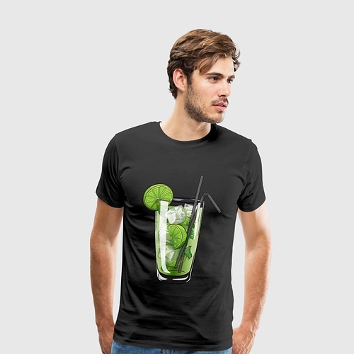 cocktail-mojito-t-shirt-premium-homme